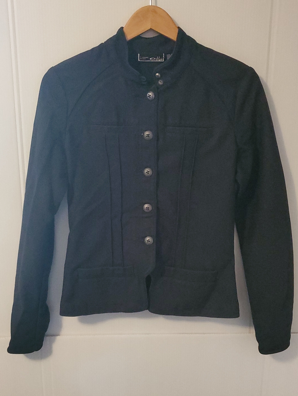Oakley Women's Black Gray Military-Style Button Blazer Jacket Size S/M